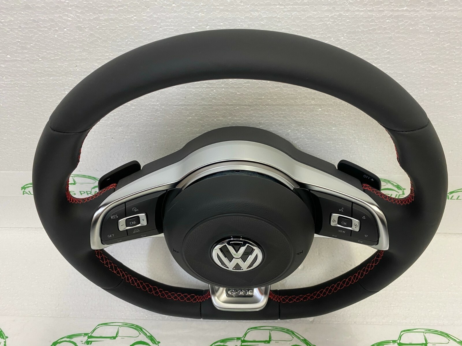 VW GTI MULTIFUKTIONAL LENKRAD KOMPLET MIT SCHALTWIPPEN 2Q0419091CJ ORIG. NEU!! - Obrázek 8