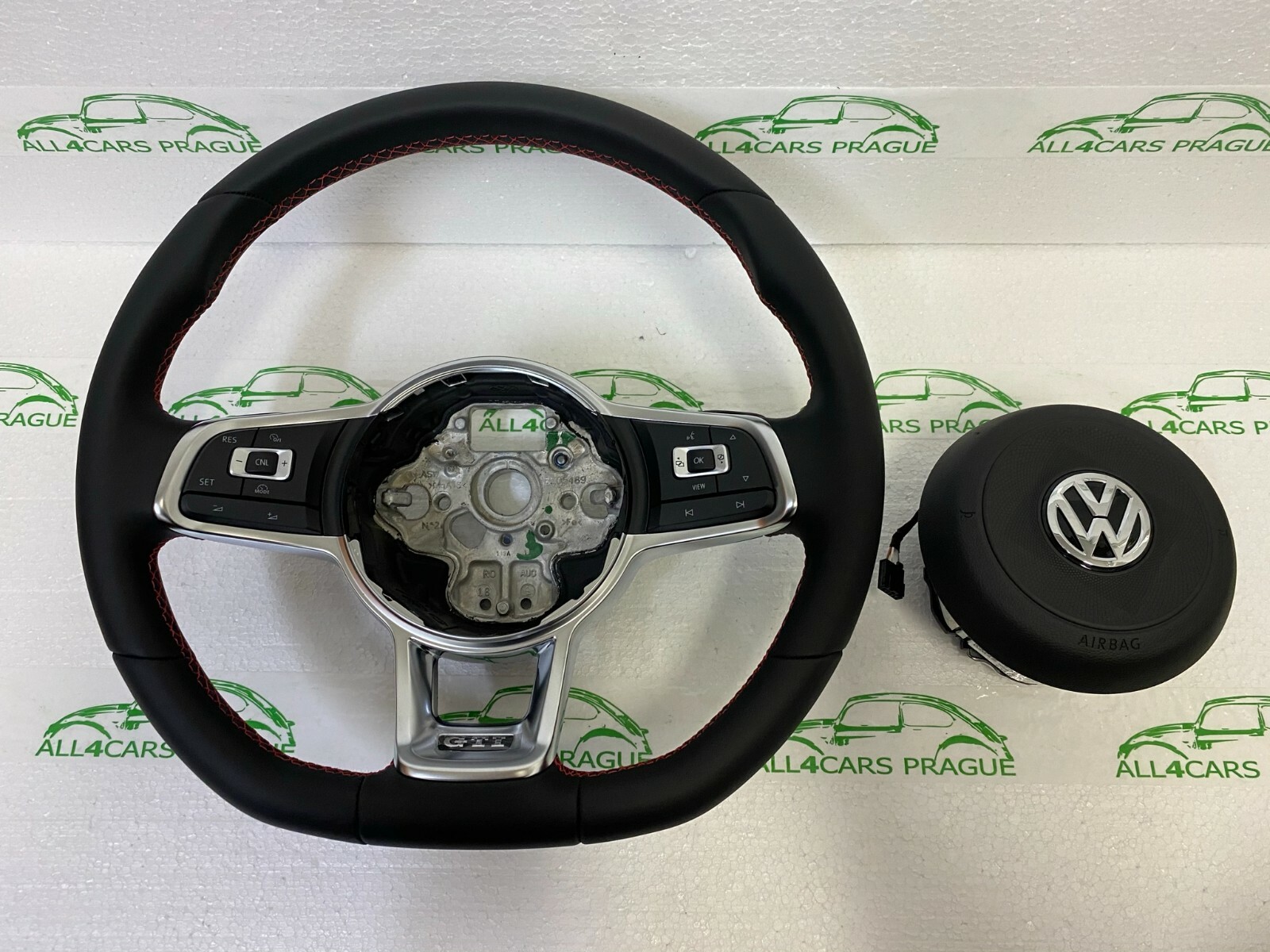 VW GTI MULTIFUKTIONAL LENKRAD KOMPLET MIT SCHALTWIPPEN 2Q0419091CJ ORIG. NEU!! - Obrázek 10