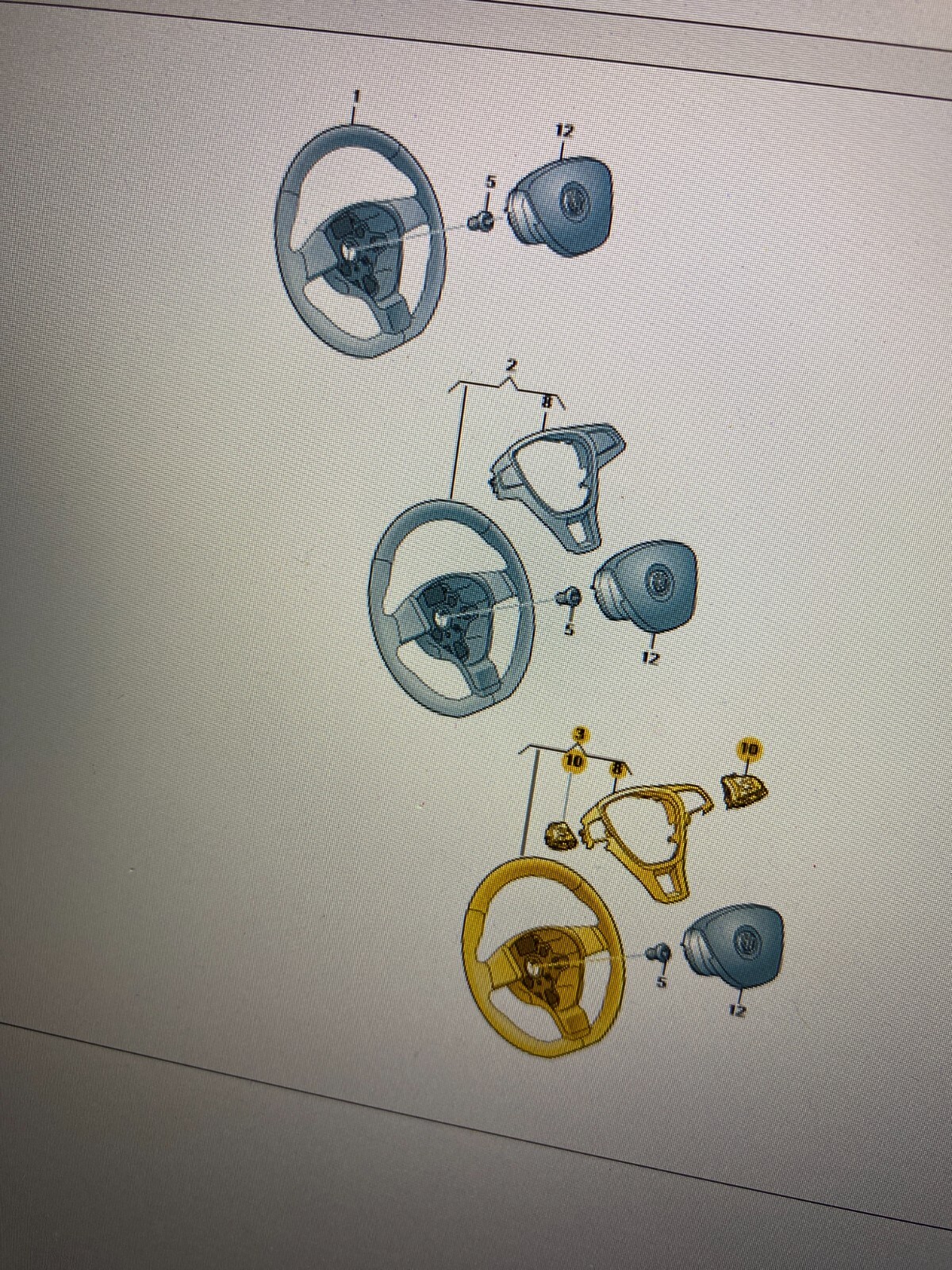 VW LENKRAD R SPORT LEDER KOMPLET GOLF 7/ARTEON/PASSAT/TIGUAN 5G0419091JF ORG NEU - Obrázek 5
