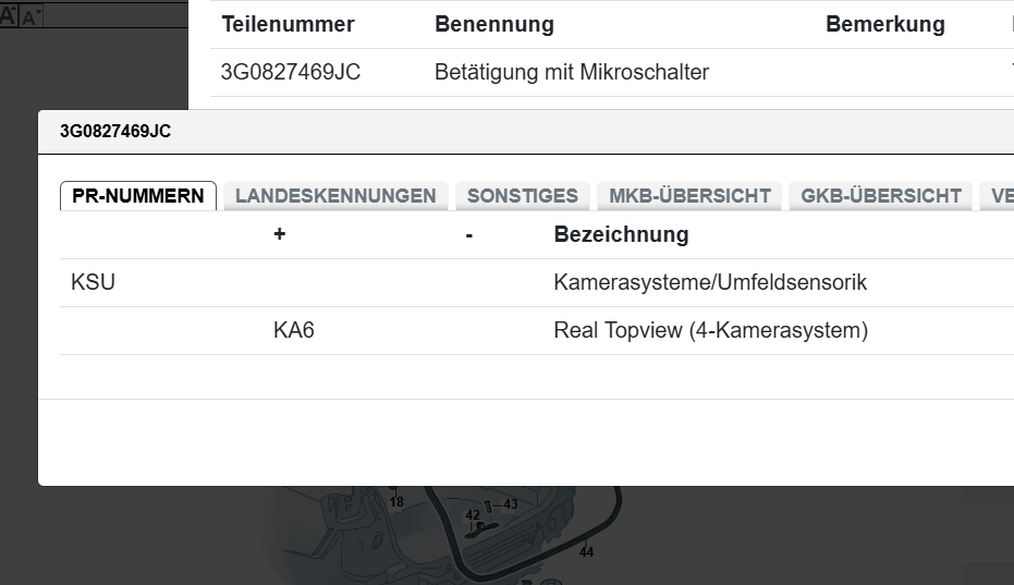 VW PASSAT VW ARTEON BETÄTIGUNG MIT MIKROSCHALTER MIT KAMERA 3G0827469JC ORIG.NEU - Obrázek 6