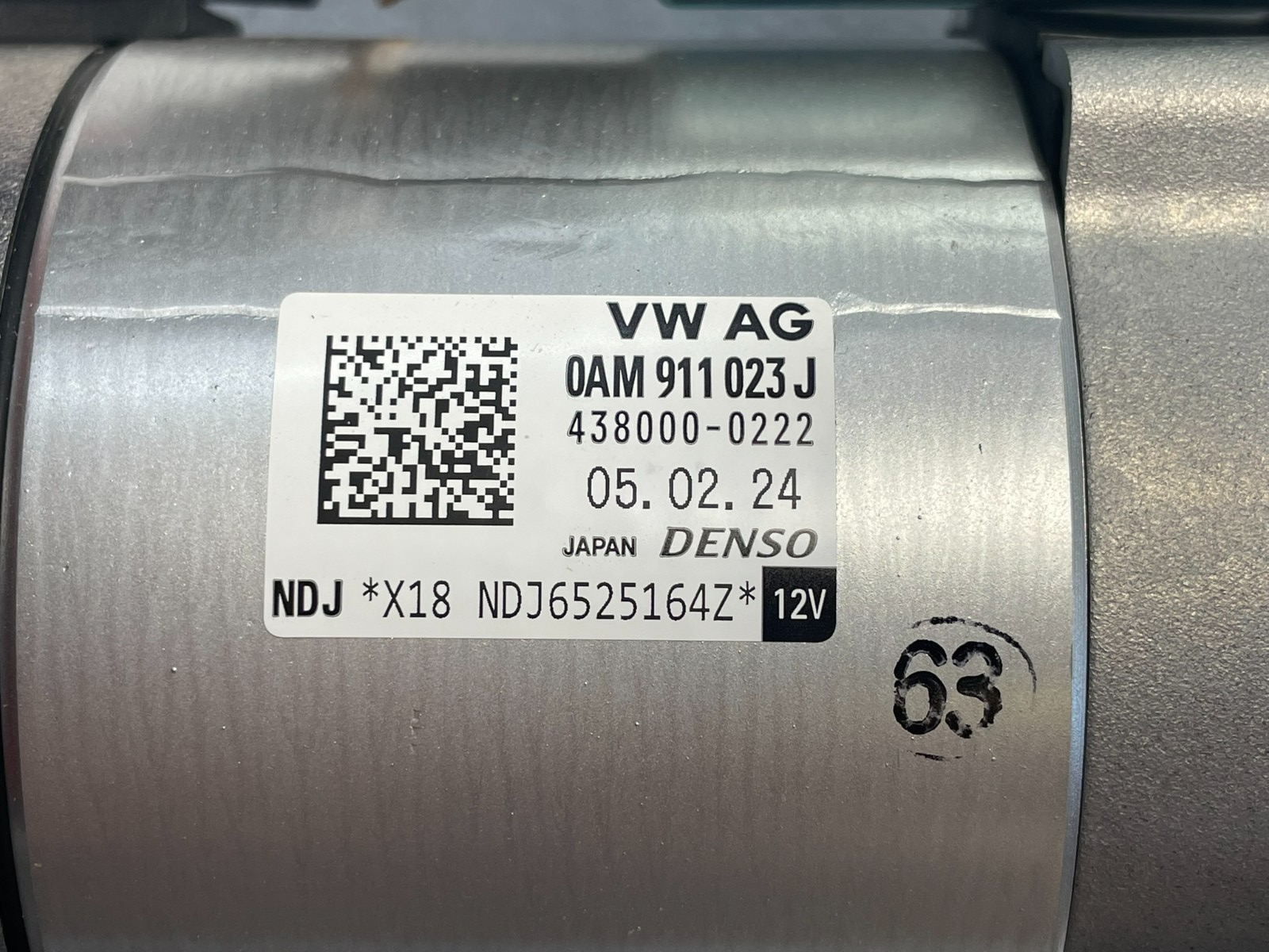 VW ŠKODA ANLASSER STARTER 0AM911023J = 0AM911021E 1.6 TDI DSG 12V ORIG. VW NEU - Obrázek 3