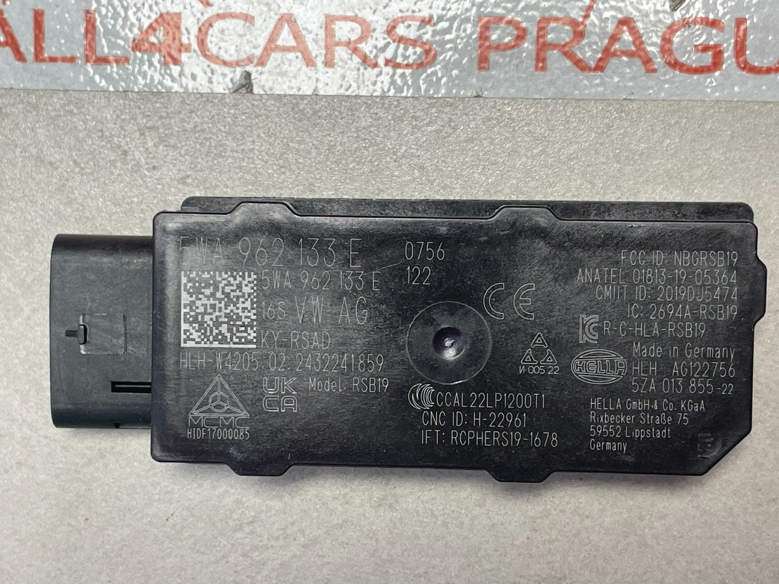 VW ŠKODA AUDI SEAT ANTENNE STEUERGERÄT KESSY KEYLESS 5WA962133E ORIGINAL NEU!!