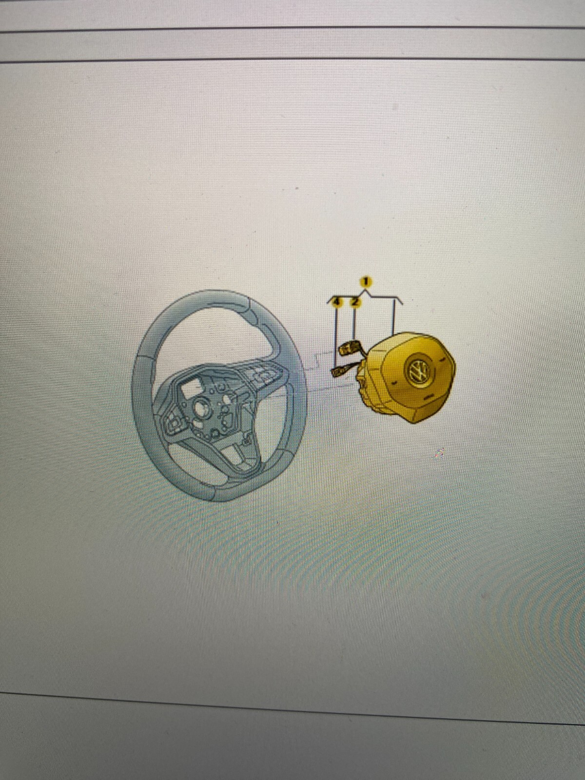 VW T-ROC LENKRAD B.A.G STEERING WHEEL B.A.G. 5NA880201G ORIG.VW NEU! - Obrázek 17