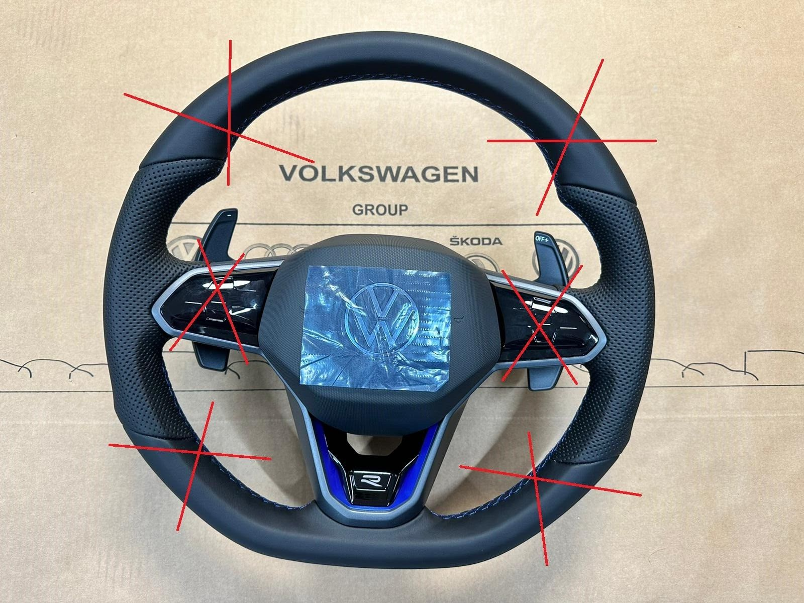 VW T-ROC LENKRAD B.A.G STEERING WHEEL B.A.G. 5NA880201G ORIG.VW NEU!