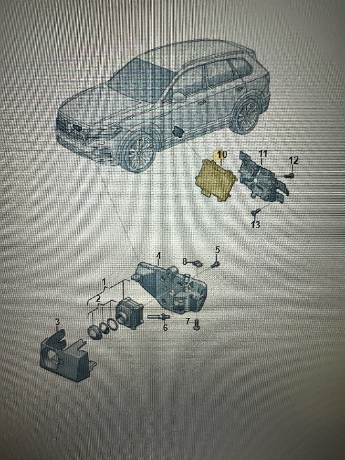 VW TOUAREG 760907547C NACHTSICHT KAMERA STEUERGERÄT NIGHT VISION ECU ORIG.NEU !! - Obrázek 3
