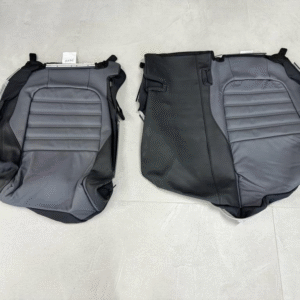 VW TOUAREG 7P SITZBEZUG LEDER BEZUG GELOCHT SCHWARZ-GRAU SITZ HINTEN ORIG.NEU !!