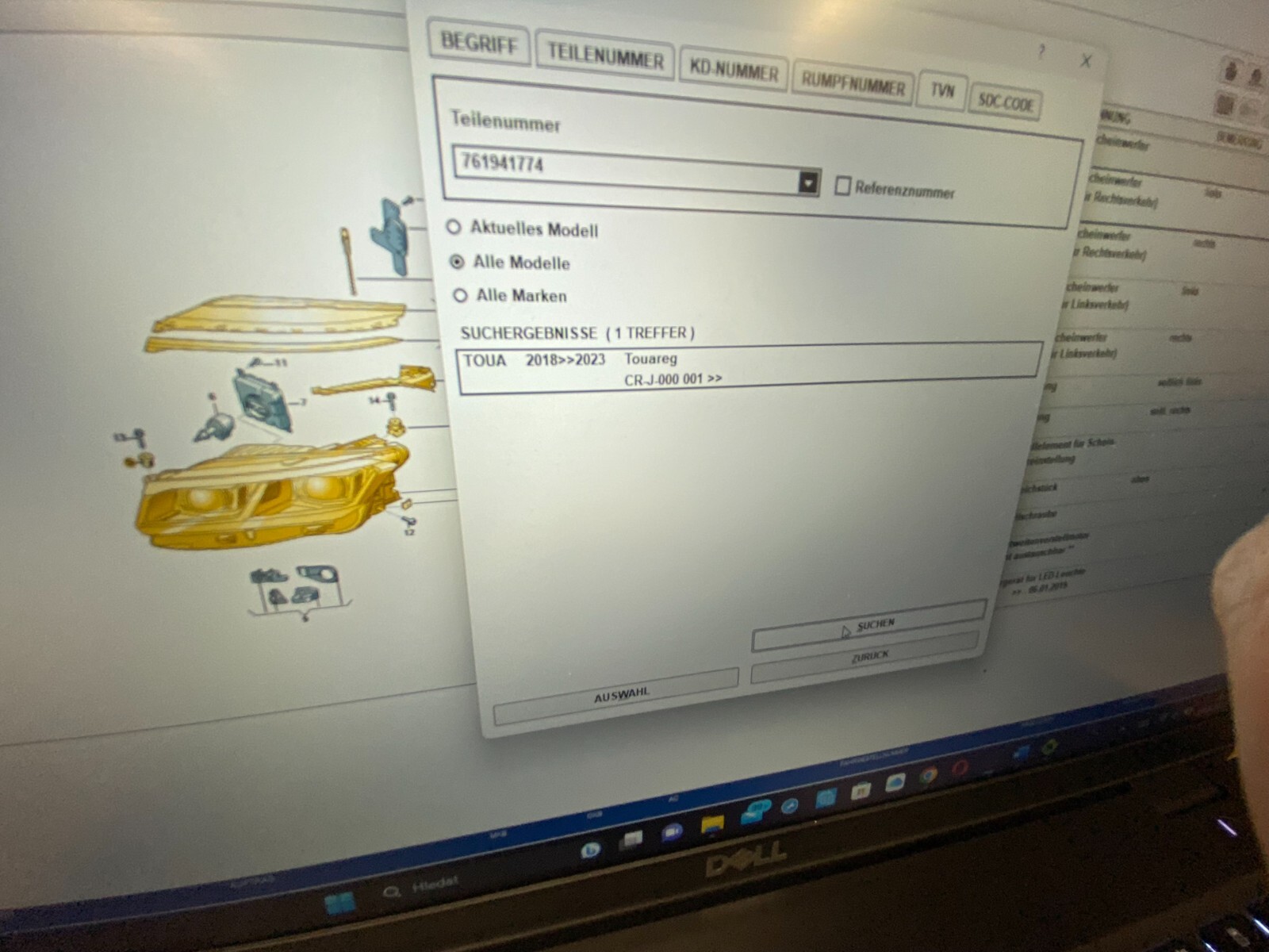 VW TOUAREG CR7 SCHEINWERFER RECHTS FULL LED 761 941 036 B - 761 941 774 ORIG.NEU - Obrázek 23