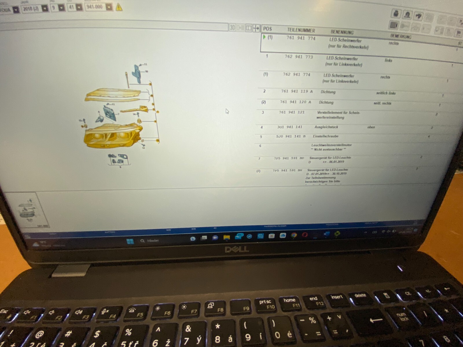 VW TOUAREG CR7 SCHEINWERFER RECHTS FULL LED 761 941 036 B - 761 941 774 ORIG.NEU - Obrázek 24