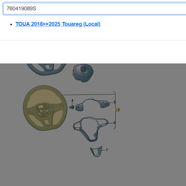 VW TOUAREG MULTIFUNKTIONS SPORT LENKRAD BEHEIZT "R" 760419089S Fast Neu Test Car - Obrázek 8