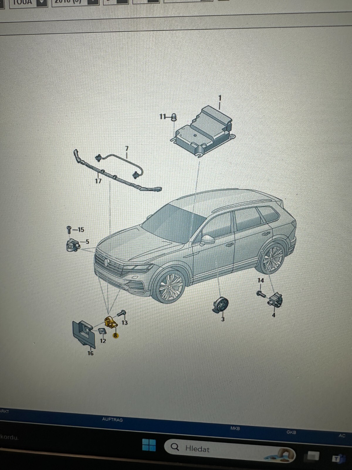 4N0959651F AUDI Q7, VW TOUAREG CRASHSENSOR FÜR FUSSGÄNGERSCHUTZ 4N0959651F NEU ! - Obrázek 11