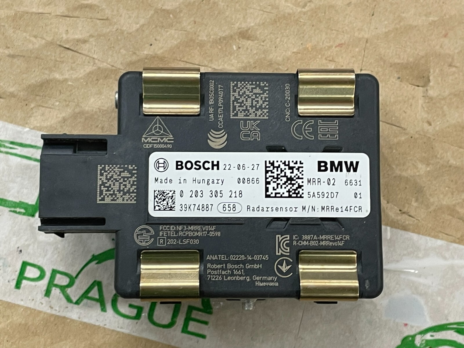 5A592D7 BMW 3-ER ACC ABSTAND RADARSENSOR 5A592D7 0203305218 FAST NEU TEST WAGEN - Obrázek 4