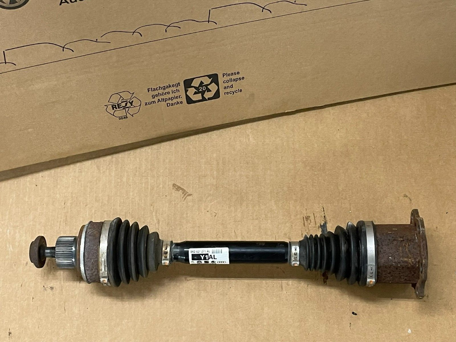 8K0407271AL AUDI A4 AUDI A5 GELENKWELLE 8K0407271AL DEMONT V TEST WAGEN ORIG