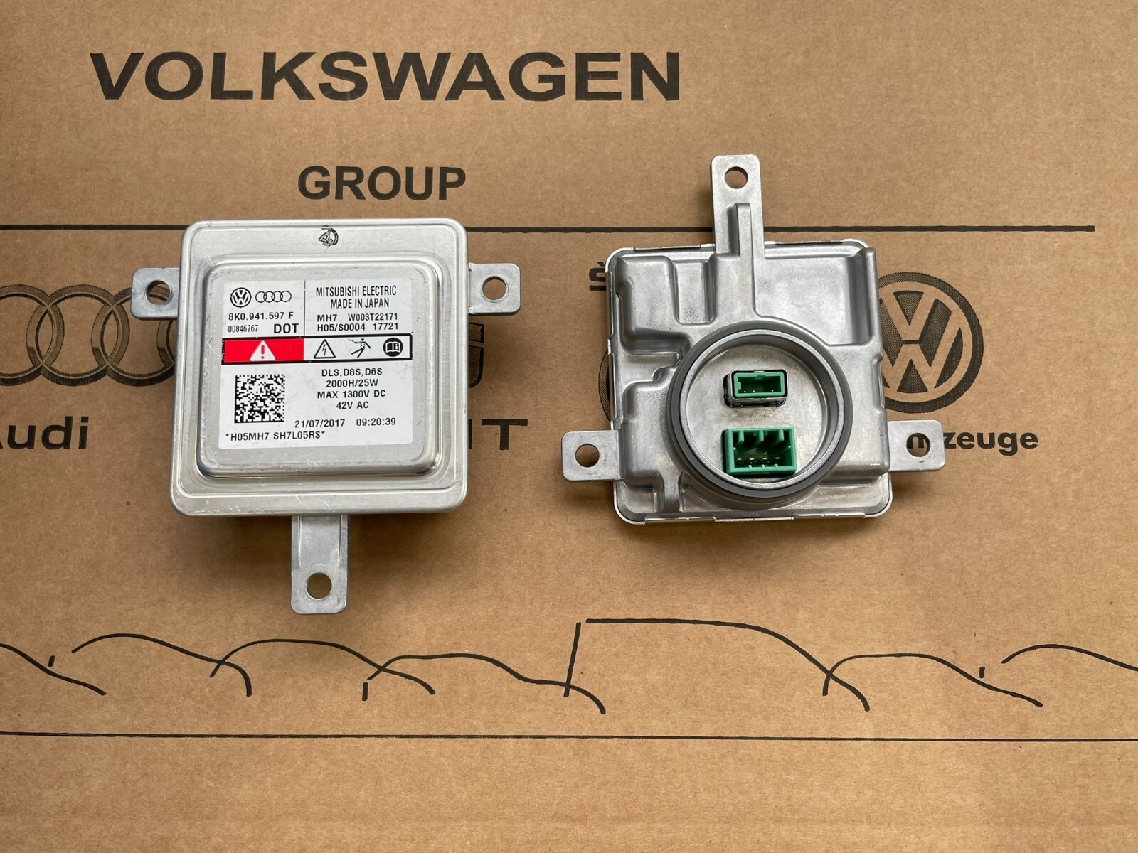 8K0941597F PORSCHE VW AUDI XENON SCHEINWERFER STEUERGERÄT 8K0941597F ORIG. NEU - Obrázek 6