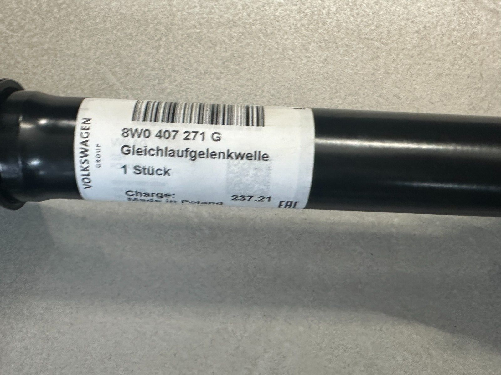 8W0407271G AUDI A4/A5 ANTRIEBSWELLE VORN 8W0407271G-8W0407271Q ORIG. AUDI NEU ! - Obrázek 3