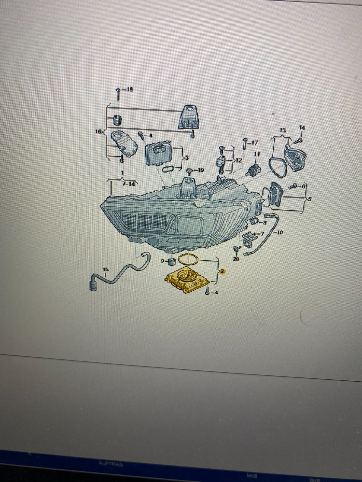 AUDI A3 A5 Q5 Q7... SCHEINWERFER STEUERGERÄT 7PP941592CB - DEMONT VOM TEST CAR - Obrázek 4