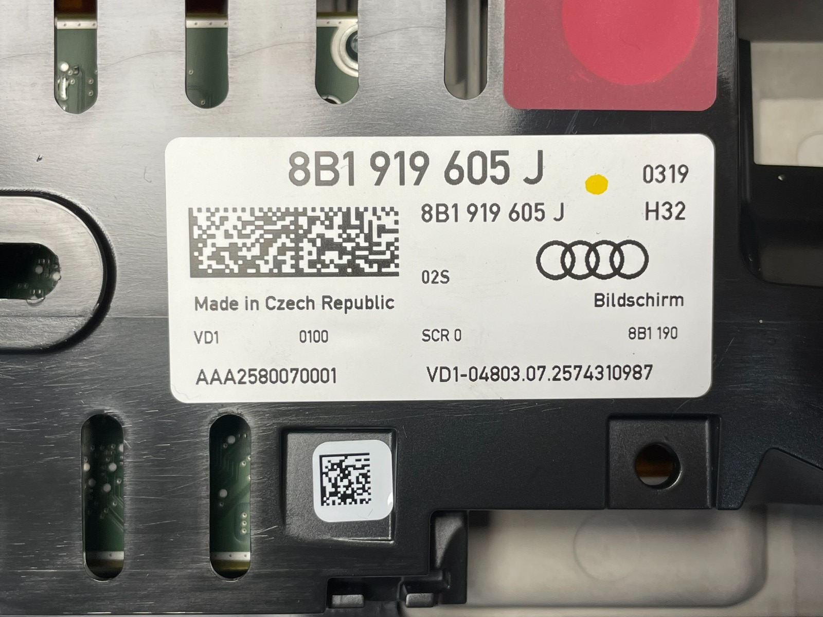 AUDI A5/Q5/A6/Q6 E-TRON TACHOMETER ANZEIGEEINHEIT LCD MMI 8B1919605J ORIG. NEU! - Obrázek 3