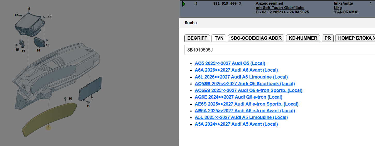 AUDI A5/Q5/A6/Q6 E-TRON TACHOMETER ANZEIGEEINHEIT LCD MMI 8B1919605J ORIG. NEU! - Obrázek 4