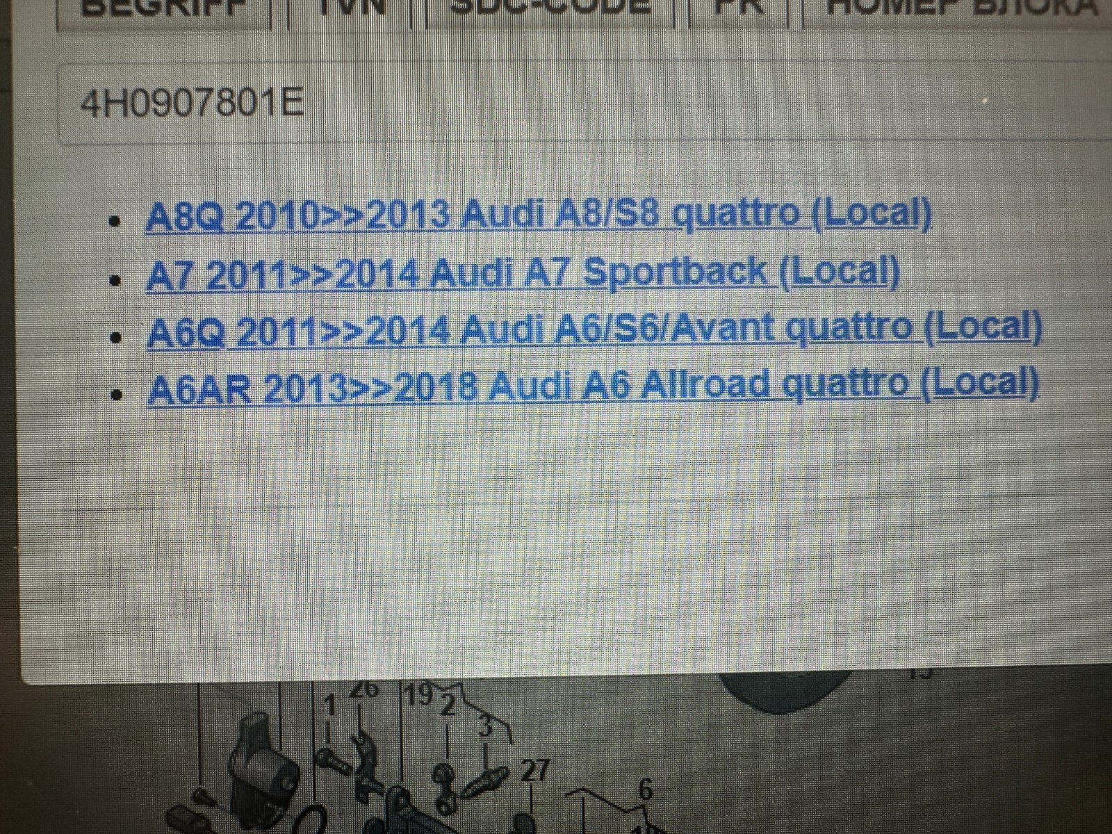 AUDI A6 A7 A8 STEUERGERÄT ELEKTROMECHANISCHE FESTSTELLBREMSE 4H0907801E Fast Neu - Obrázek 4