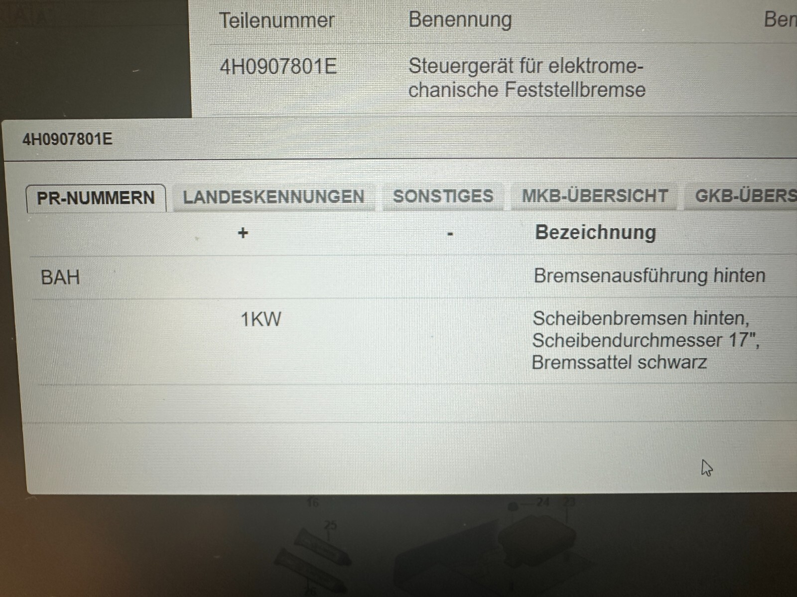 AUDI A6 A7 A8 STEUERGERÄT ELEKTROMECHANISCHE FESTSTELLBREMSE 4H0907801E Fast Neu - Obrázek 5