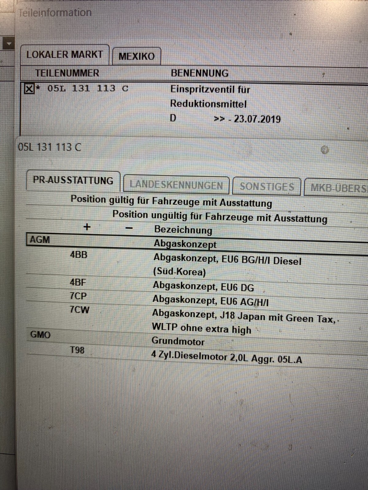 AUDI A6,A7 EINSPRITZVENTIL FUR REDUKTIONSMITTEL 05L131113C ORIGINAL NEU!! - Obrázek 13