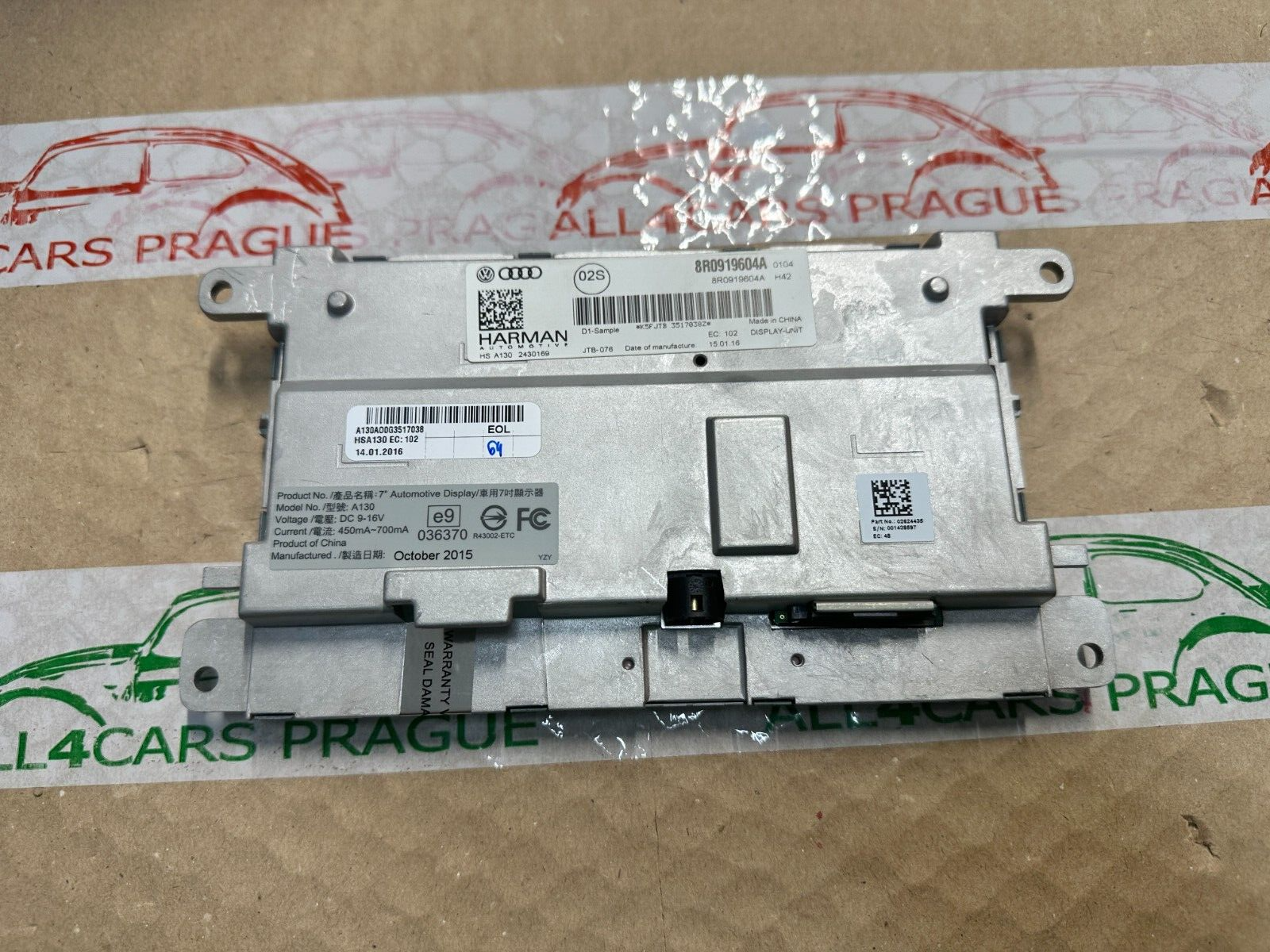 AUDI LCD ANZEIGEEINHEIT FÜR MULTIMEDIAINTERFACE MMI 8R0919604A FAST NEU TEST CAR - Obrázek 16