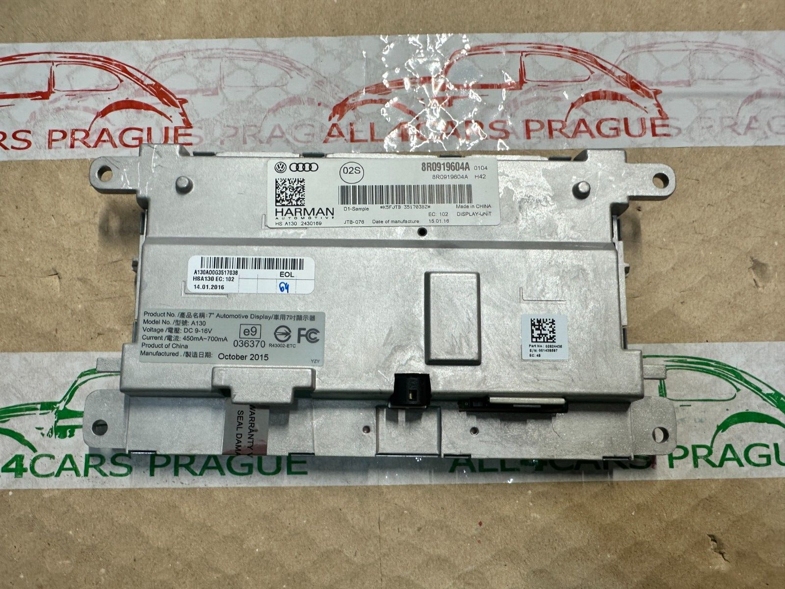 AUDI LCD ANZEIGEEINHEIT FÜR MULTIMEDIAINTERFACE MMI 8R0919604A FAST NEU TEST CAR - Obrázek 18