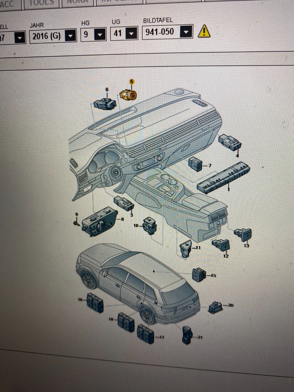 AUDI Q7 4M STARTSCHALTER START STOP SCHALTER 4M1905217E ORIGINAL NEU!! - Obrázek 13