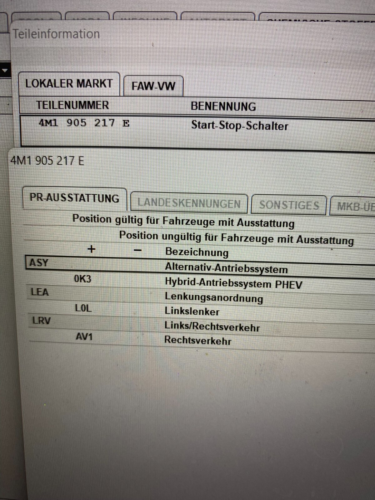 AUDI Q7 4M STARTSCHALTER START STOP SCHALTER 4M1905217E ORIGINAL NEU!! - Obrázek 14