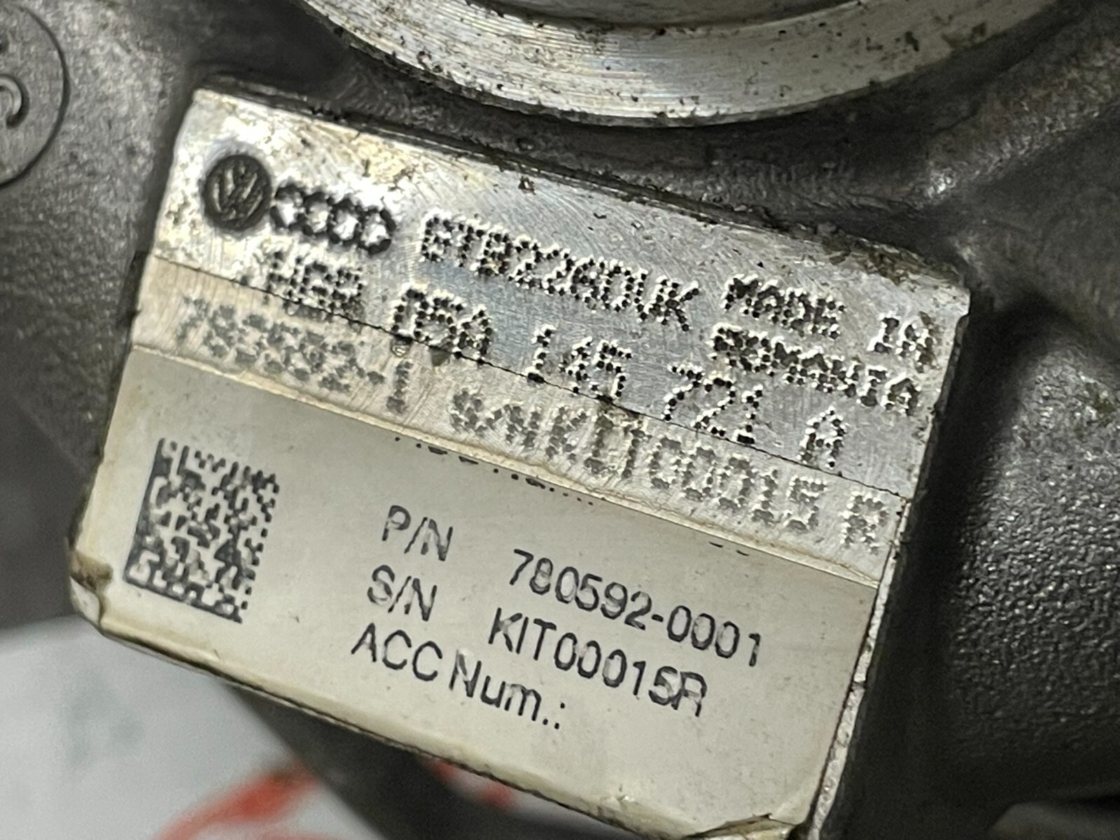 AUDI Q7 6.0L V12 TURBOLADER GARRETT 05A145721A FAST NEU DEMONT VON TEST CAR - Obrázek 7