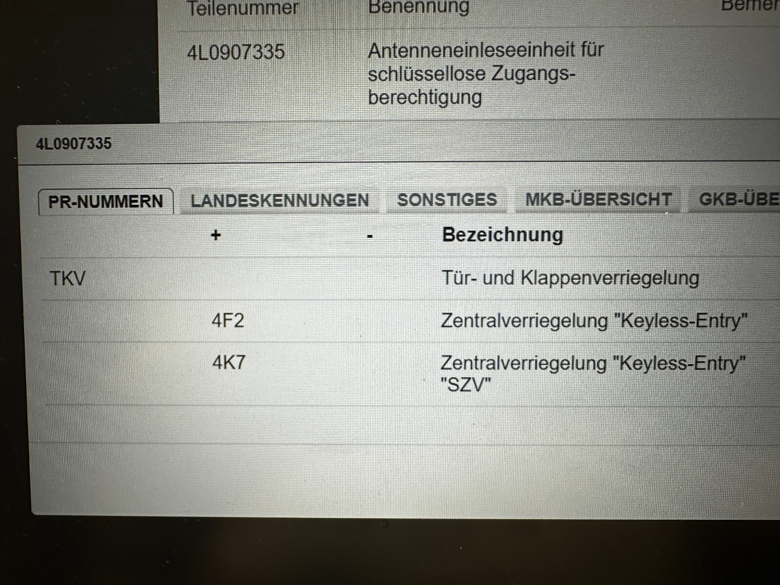 AUDI Q7 KEYLESS STEUERGERÄT ANTENNENLESEEINHEIT 4L0907335 Fast Neu d v Test Car - Obrázek 6