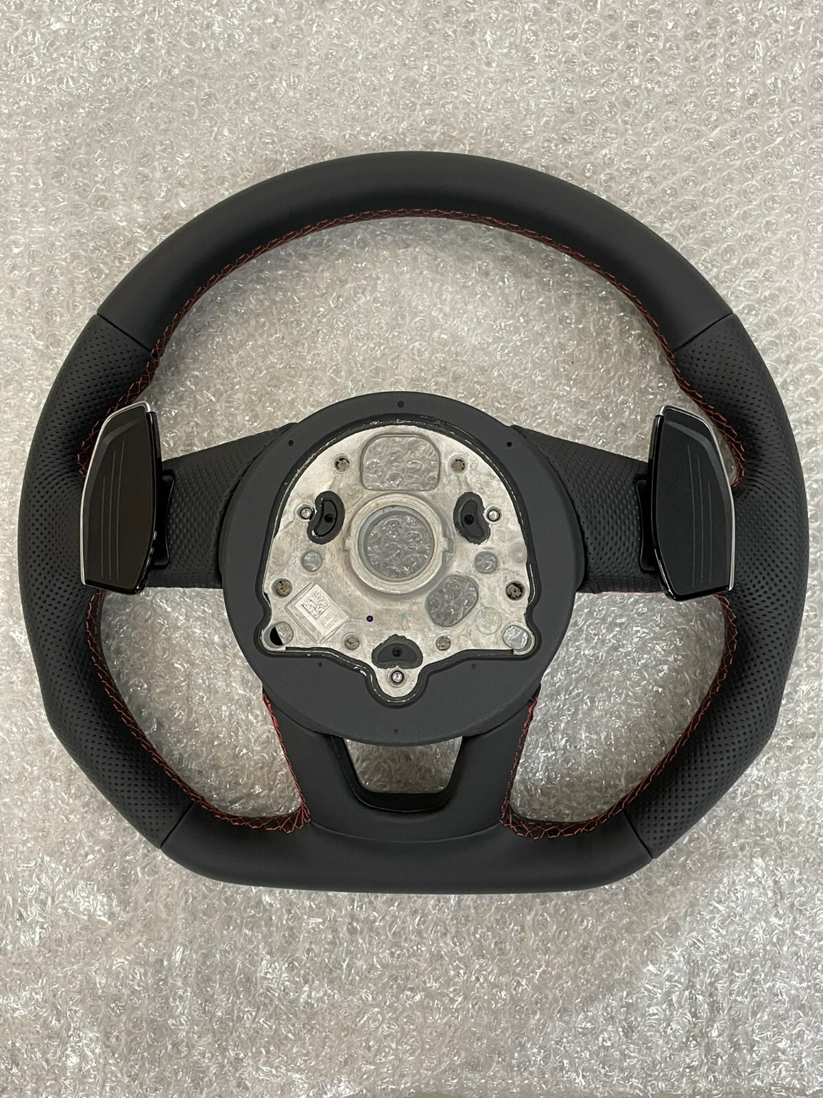 AUDI S4 S5 8W SPORT LEDER LENKRAD ABGEFLACHT GELOCHT S PADELS 8W0419091 ORIG NEU - Obrázek 13