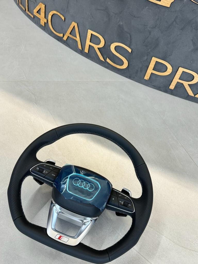 AUDI SQ7 SQ8 SPORT LENKRAD LEDER ABGEFLACHT MIT GROSSEN S SCHALTWIPPEN ORIG.NEU! - Obrázek 3