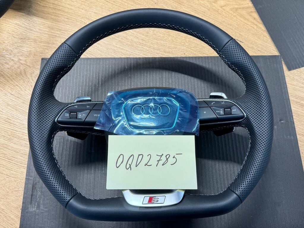 AUDI SQ7 SQ8 SPORT LENKRAD LEDER ABGEFLACHT MIT GROSSEN S SCHALTWIPPEN ORIG.NEU! - Obrázek 21