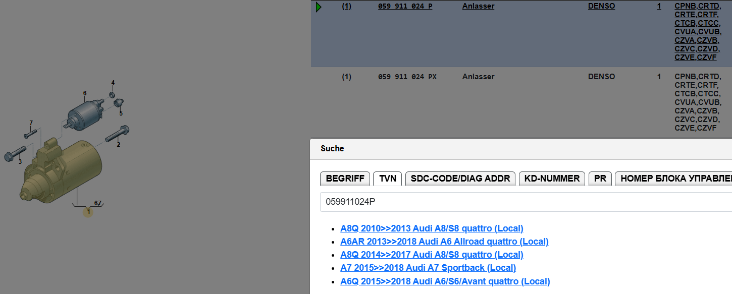 AUDI STARTER ANLASSER A6 A7 A8 3,0 TDI 059911024P Test Car Fast Neu Nur 47 Km! - Obrázek 4