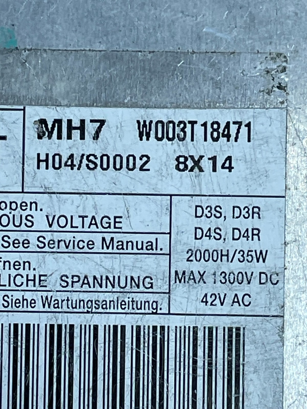 AUDI STEUERGERÄT XENON-SCHEINWERFER W003T18471 - 10R023689 Fast Neu d v Test Car - Obrázek 3