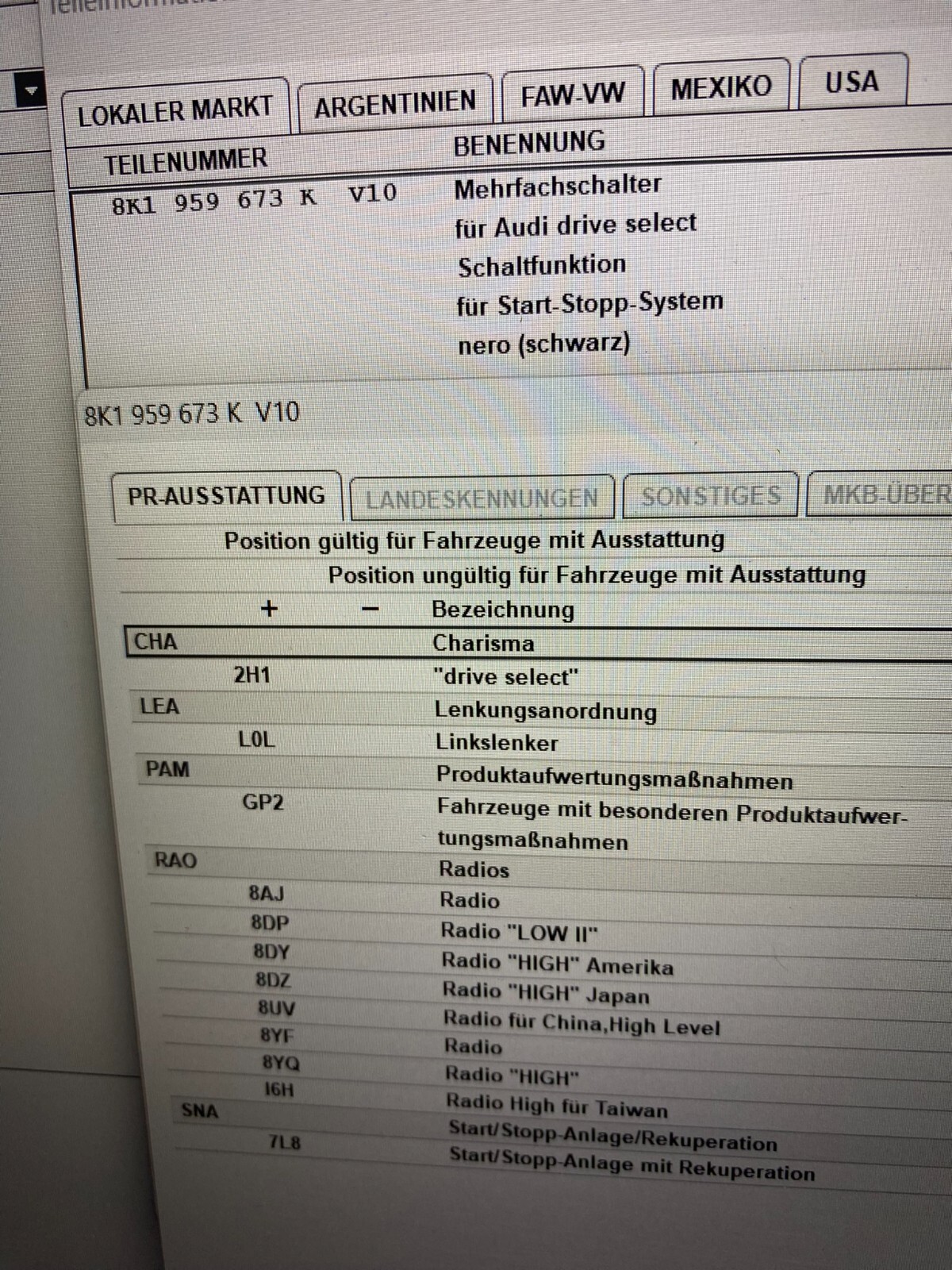 AUDI Schalter Drive Select Mittelkonsole A4 S4 A5 S5 RS5 Q5 8K1 959 673 K Orig.! - Obrázek 15