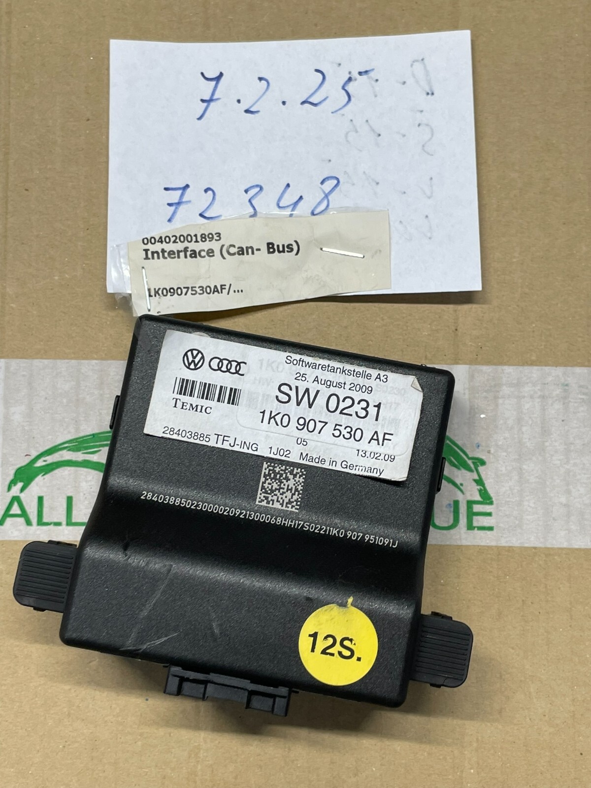 AUDI VW SEAT DIAGNOSEINTERFACE GATEWAY 1K0907530AF = 7N0907530 = 8P0907530A ORIG - Obrázek 12