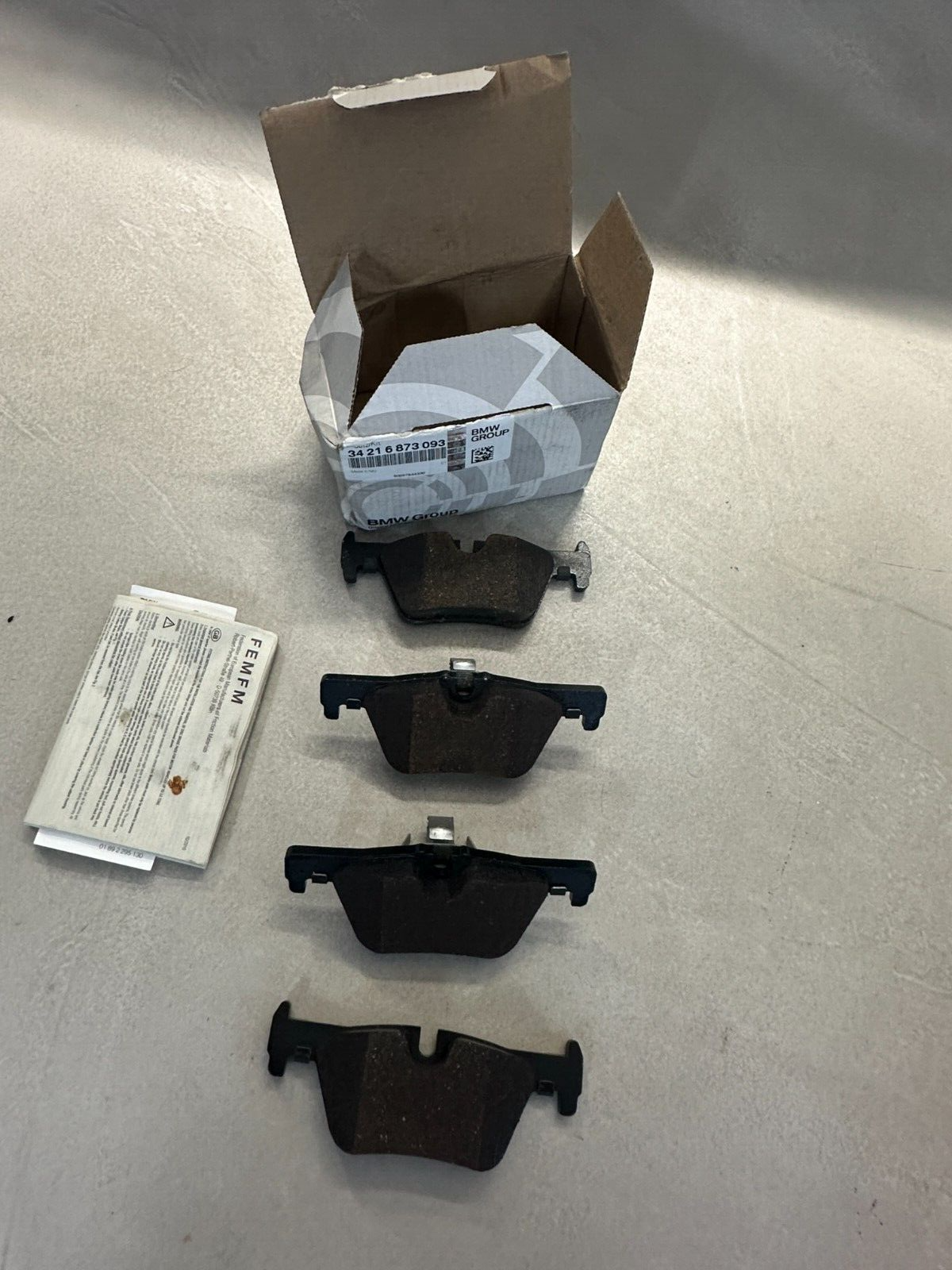 BMW 1,2,3,4 BREMSBELÄGE BREMSBELAGSATZ HINTEN 34216873093-34216850569 ORIGINAL! - Obrázek 4