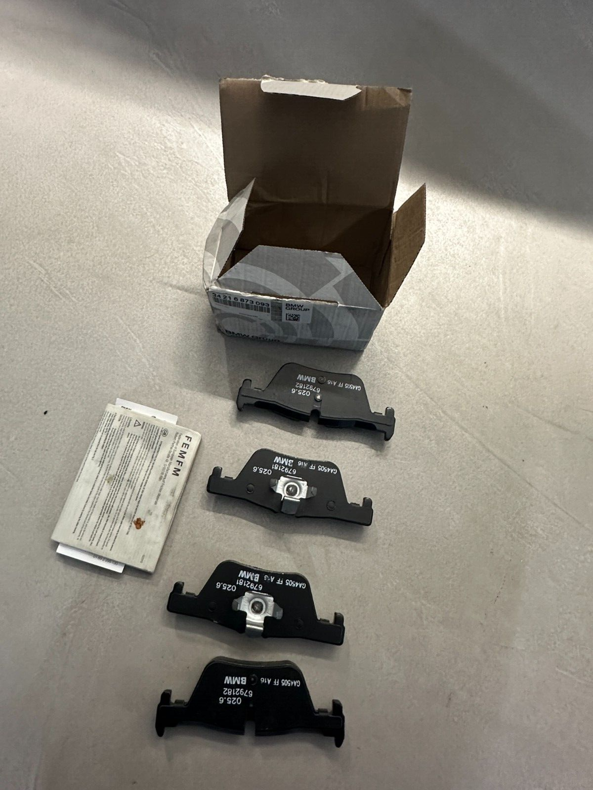 BMW 1,2,3,4 BREMSBELÄGE BREMSBELAGSATZ HINTEN 34216873093-34216850569 ORIGINAL!