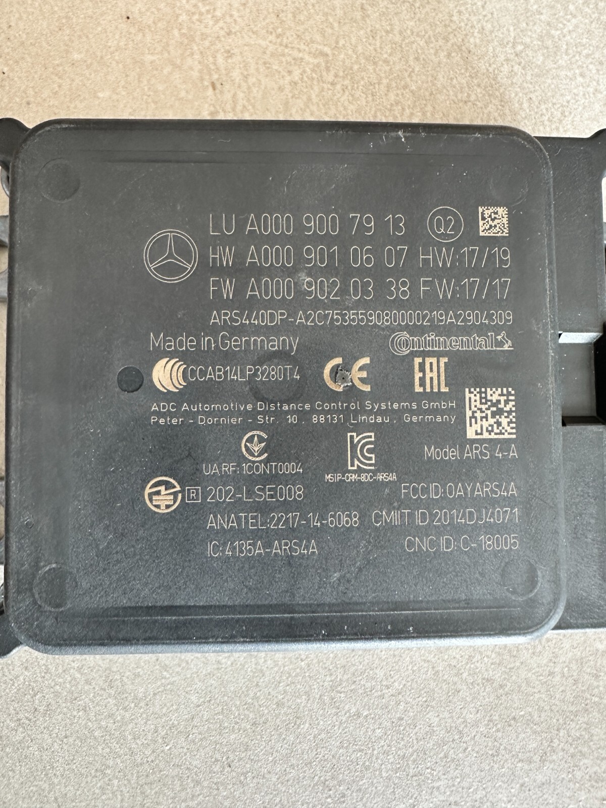 MERCEDES W177 W213 X253 W238 ACC RADAR DISTRONIC A0009007913,A0009010607, NEW!! - Obrázek 3