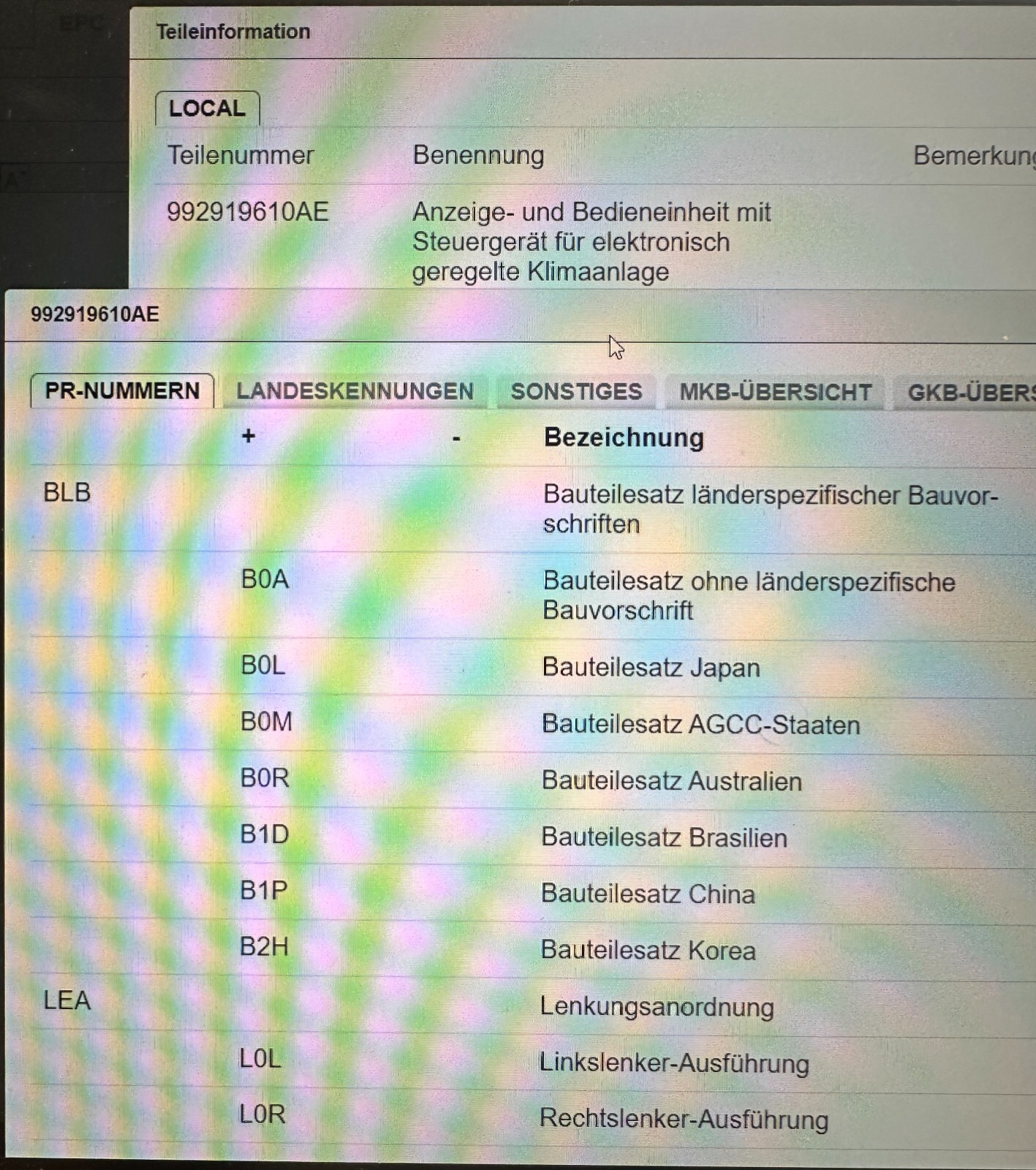 PORSCHE 911 - 992 STEUERGERÄT KLIMAANLAGE HEIZUNGSREGLER 992919610AE ORIG.NEU ! - Obrázek 6