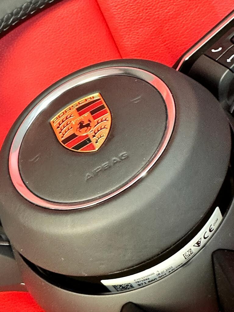 PORSCHE 992 SPORT LEDER LENKRAD KOMPLET PORSCHE STEERING WHEEL COMPLET ORIGINAL - Obrázek 14
