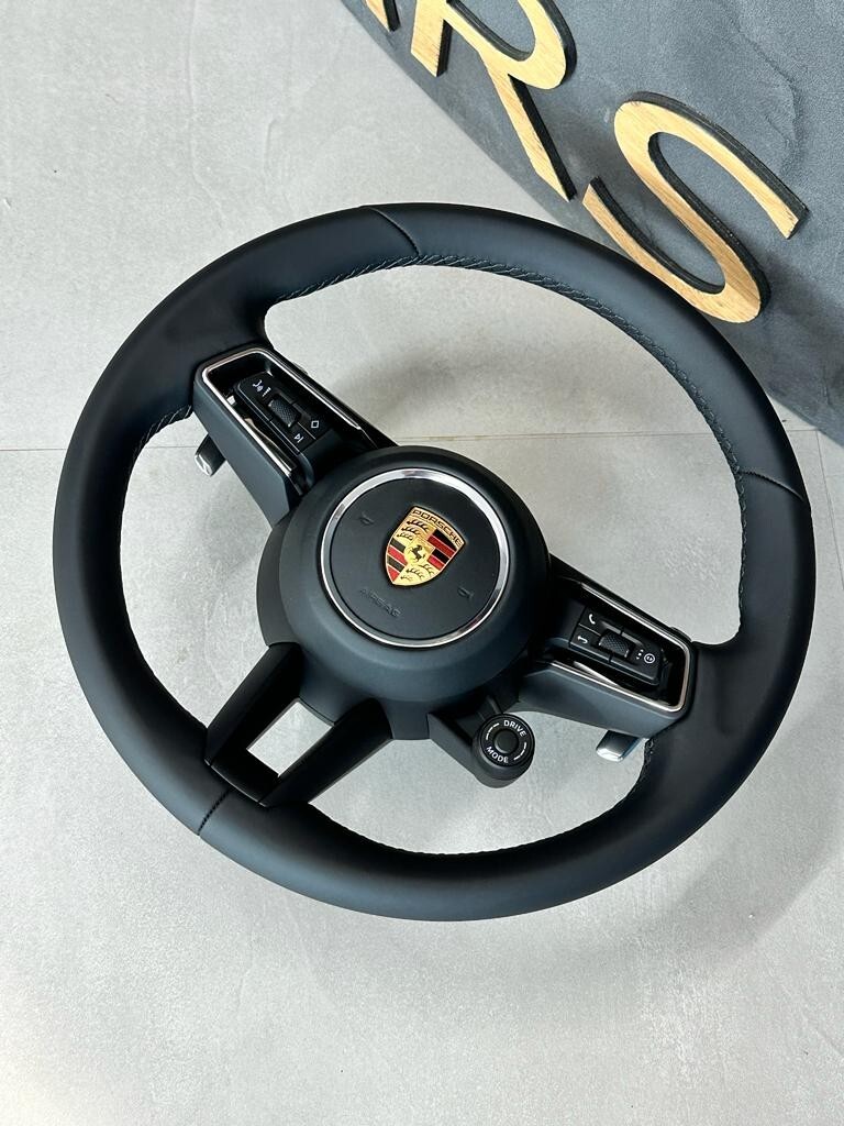 PORSCHE 992 SPORT LEDER LENKRAD KOMPLET PORSCHE STEERING WHEEL COMPLET ORIGINAL - Obrázek 3