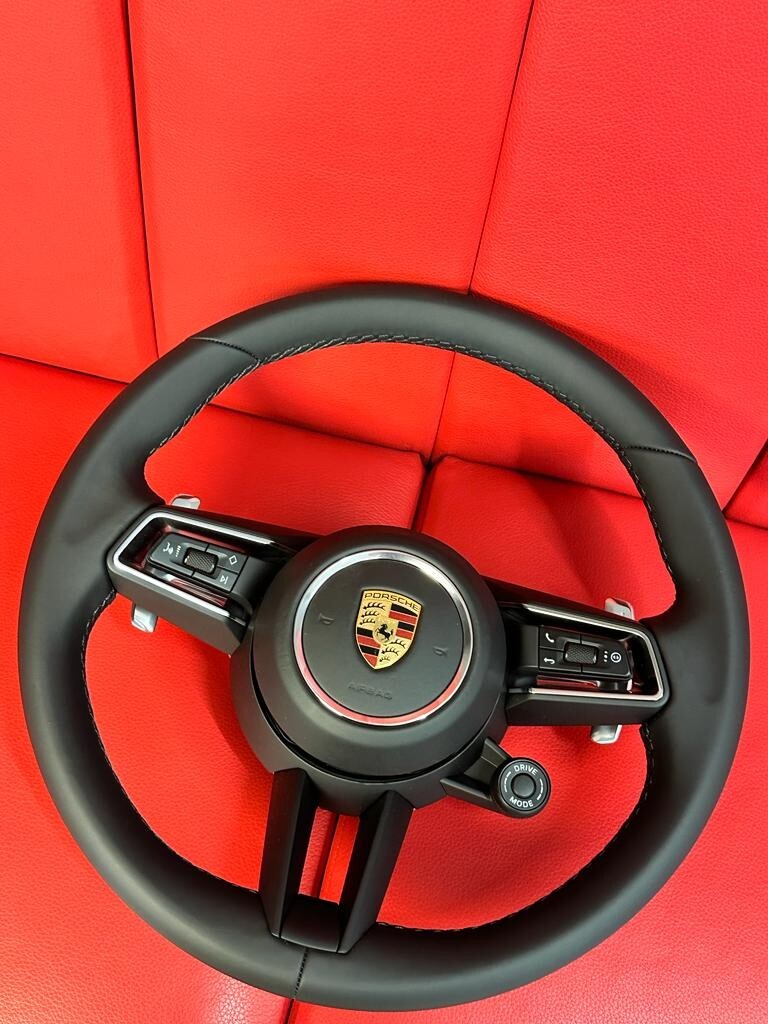 PORSCHE 992 SPORT LEDER LENKRAD KOMPLET PORSCHE STEERING WHEEL COMPLET ORIGINAL - Obrázek 8