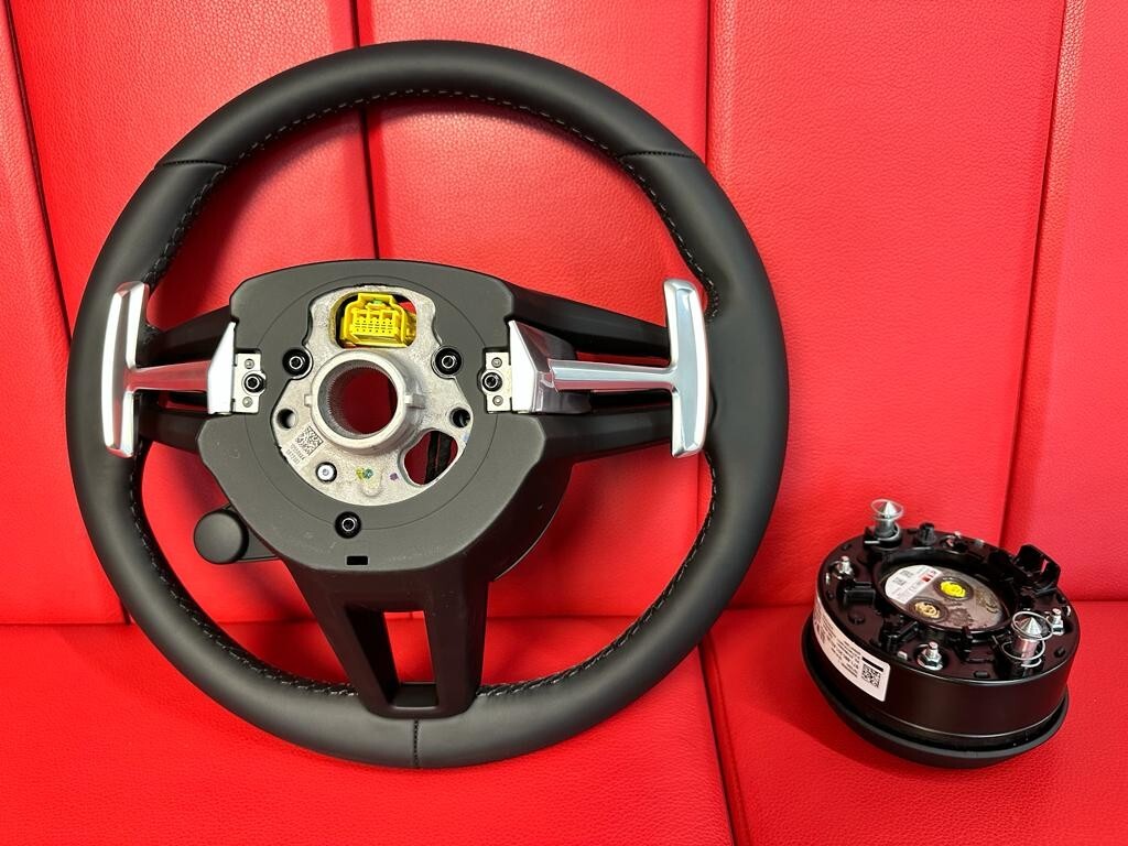 PORSCHE 992 SPORT LEDER LENKRAD KOMPLET PORSCHE STEERING WHEEL COMPLET ORIGINAL - Obrázek 9