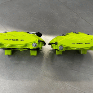 PORSCHE BRAKE CALIPERS GREEN REAR SET L+R COMPLETE 9Y0615403DE+9Y0615404DE NEW !