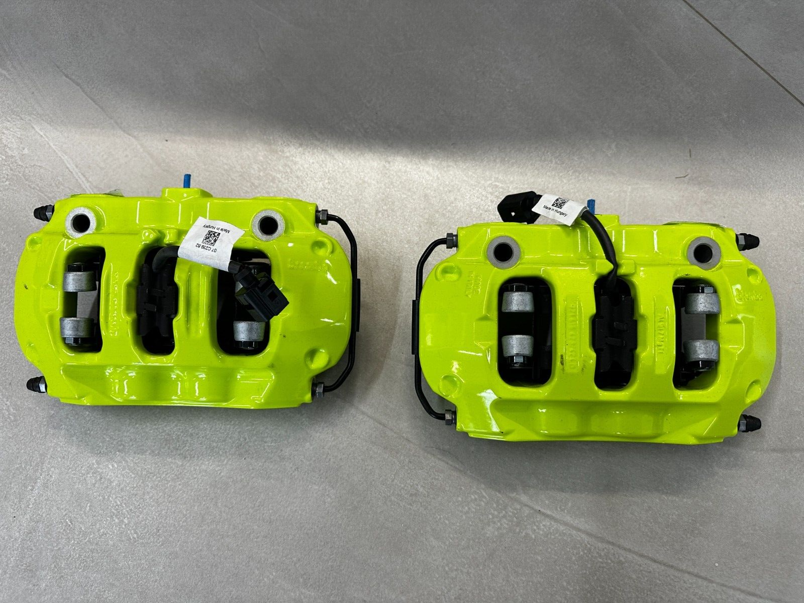 PORSCHE BRAKE CALIPERS GREEN REAR SET L+R COMPLETE 9Y0615403DE+9Y0615404DE NEW ! - Obrázek 5