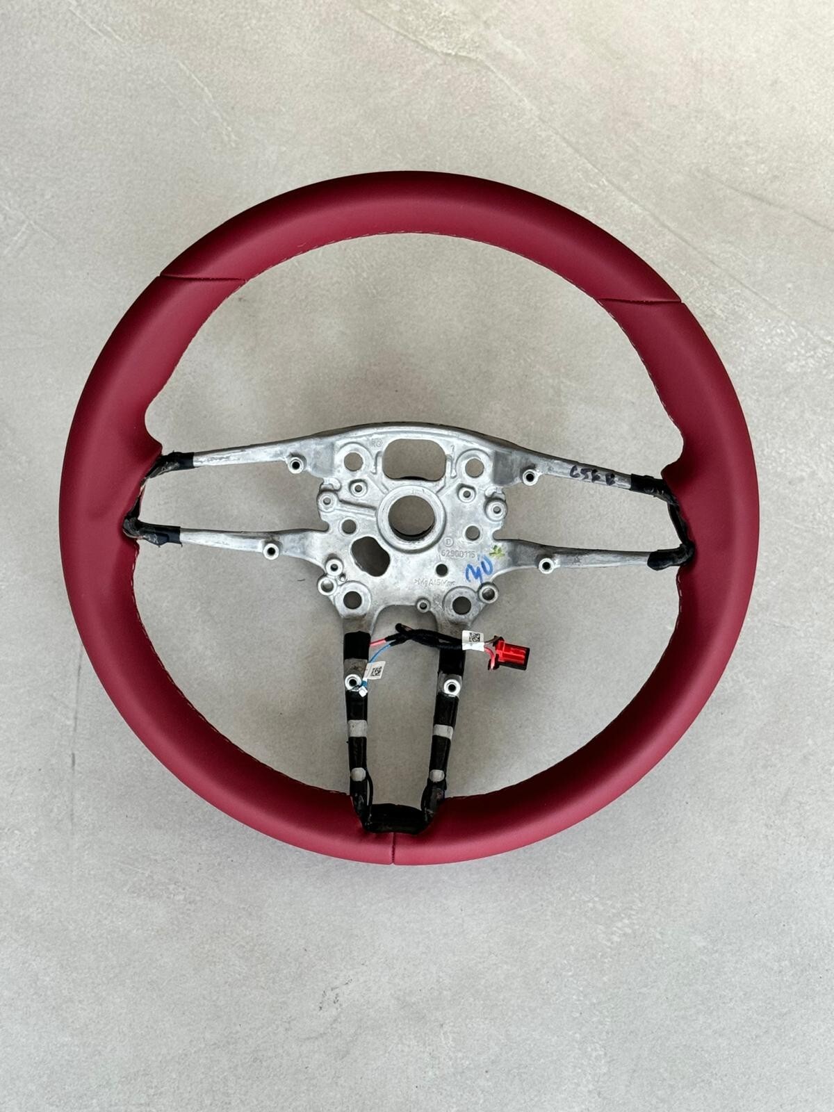 PORSCHE LEERES RAHMEN LENKRAD BEHEIZT ROT LEDER STEERING WHEEL FRAME NEW !! - Obrázek 3