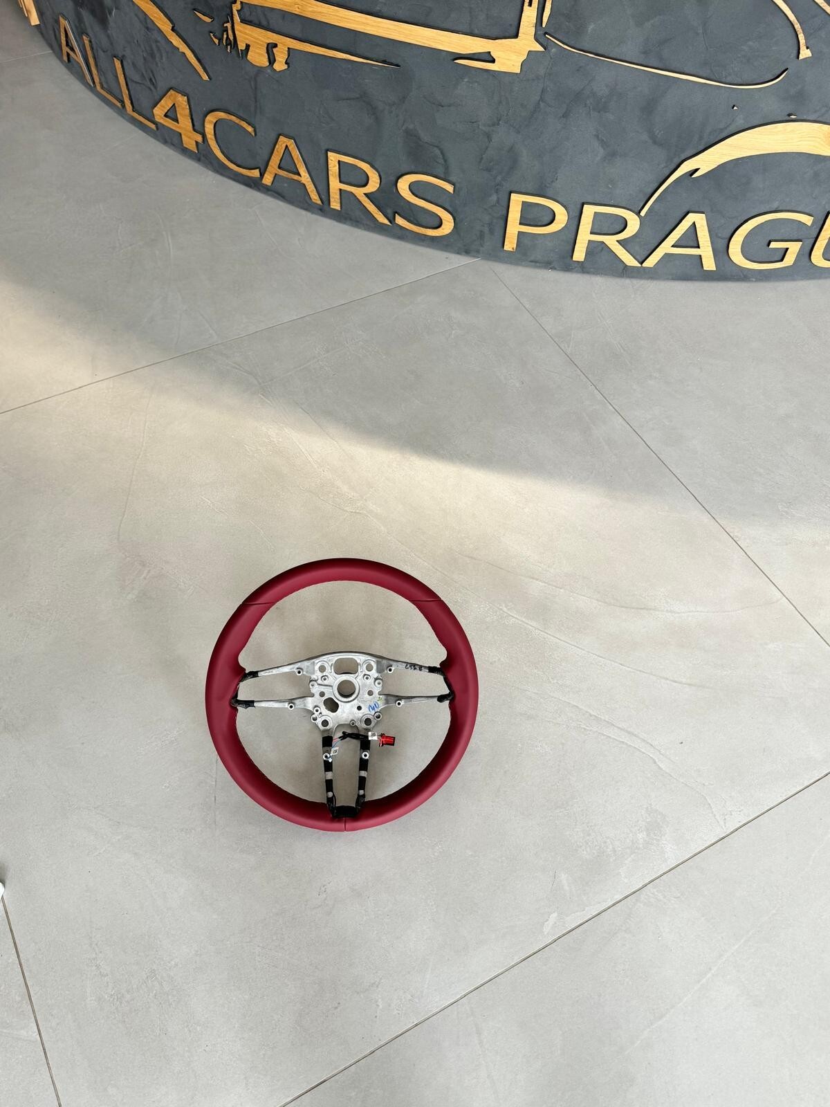 PORSCHE LEERES RAHMEN LENKRAD BEHEIZT ROT LEDER STEERING WHEEL FRAME NEW !! - Obrázek 4