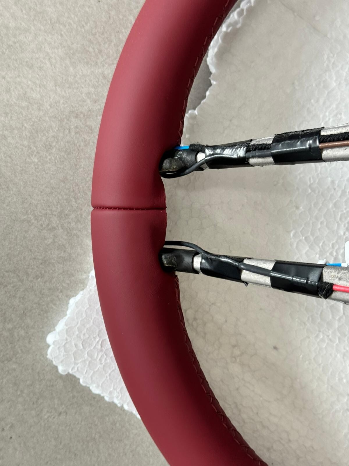 PORSCHE LEERES RAHMEN LENKRAD BEHEIZT ROT LEDER STEERING WHEEL FRAME NEW !! - Obrázek 6